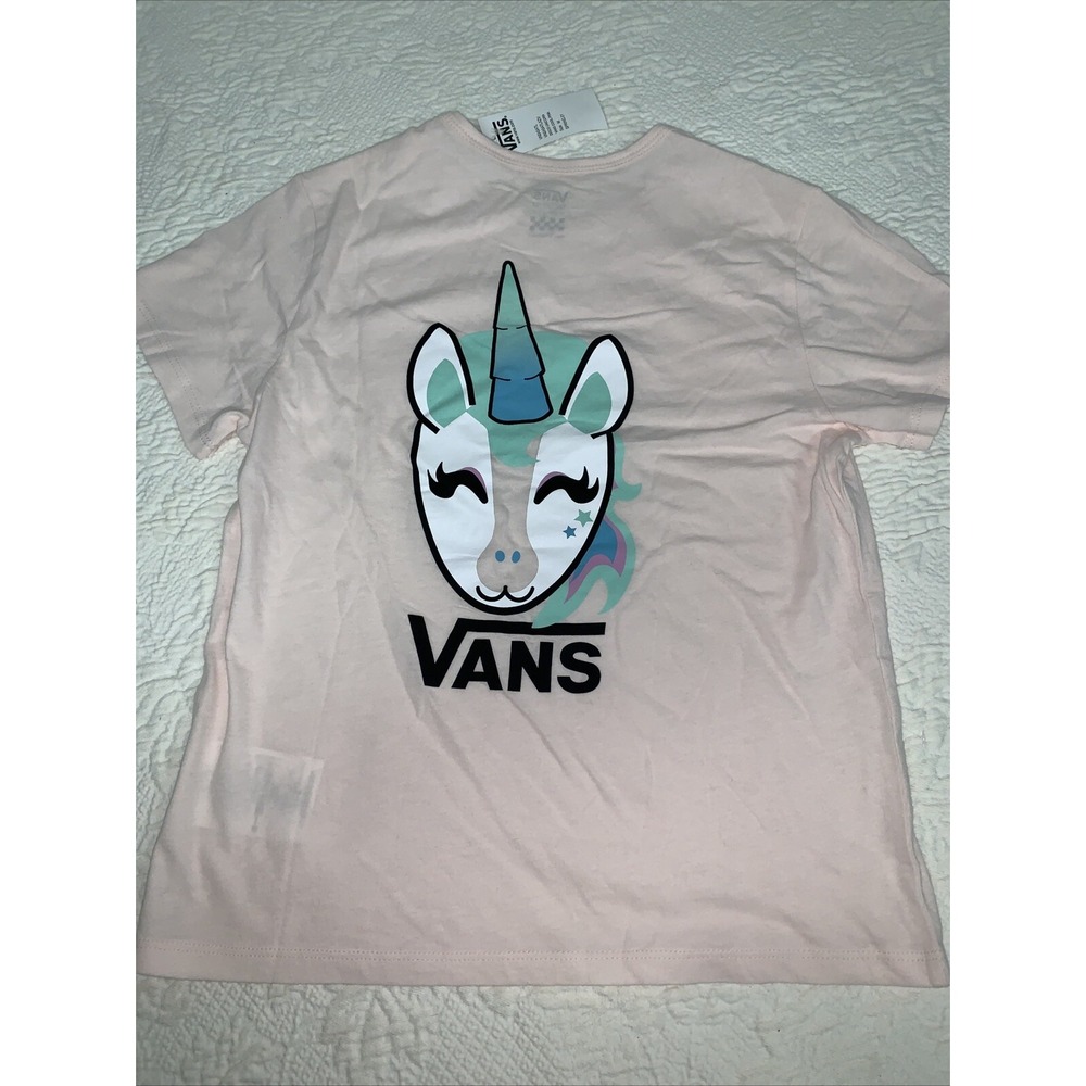 Brand New‎ Girls Vans Unicorn T-shirt Pink Size Medium (10-12)